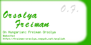 orsolya freiman business card